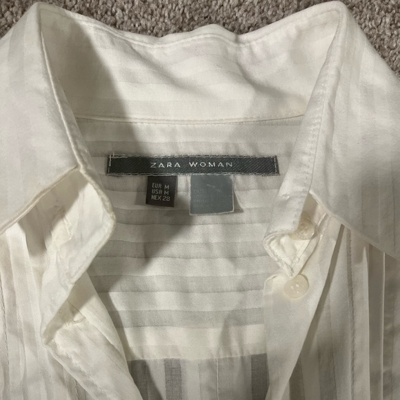 Zara White Shirt Dress, Size M - Picture 4 of 4